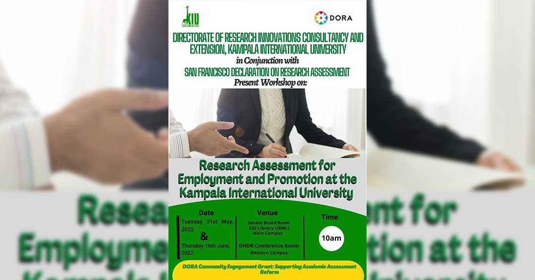 Declaration on Research Assessment (DORA) Community Engagement Grant