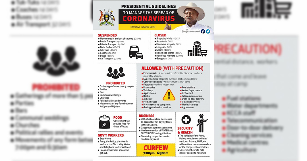 Fighting Coronavirus Together: A Summary Of The Presidential Guidelines To Manage The Spread Of Coronavirus