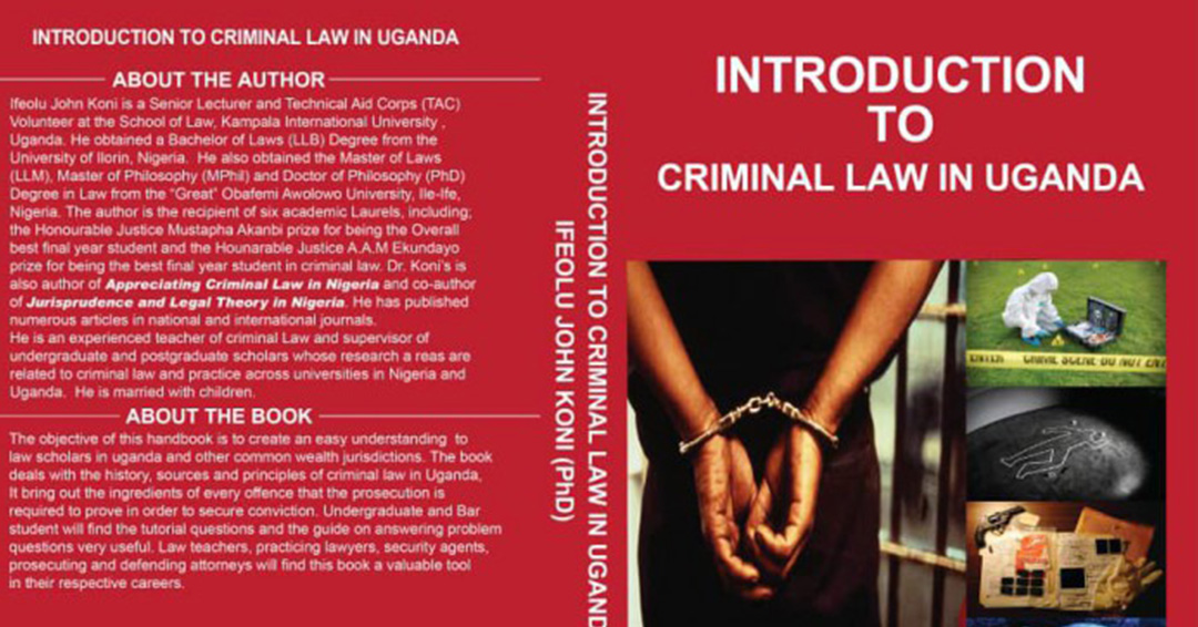 Book Presentation On Criminal Law In Uganda