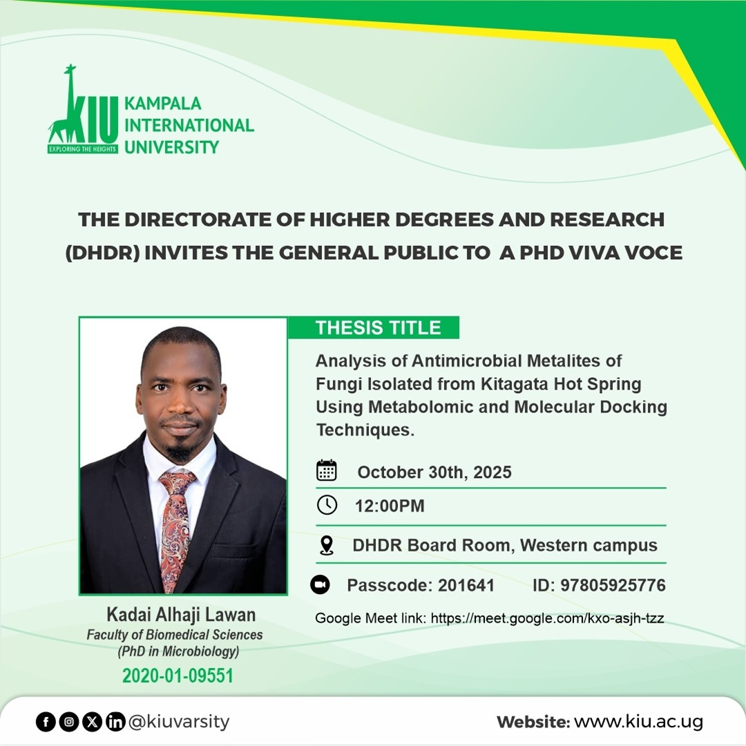 PhD Viva-Voce Mr. Kadai Alhaji Lawan