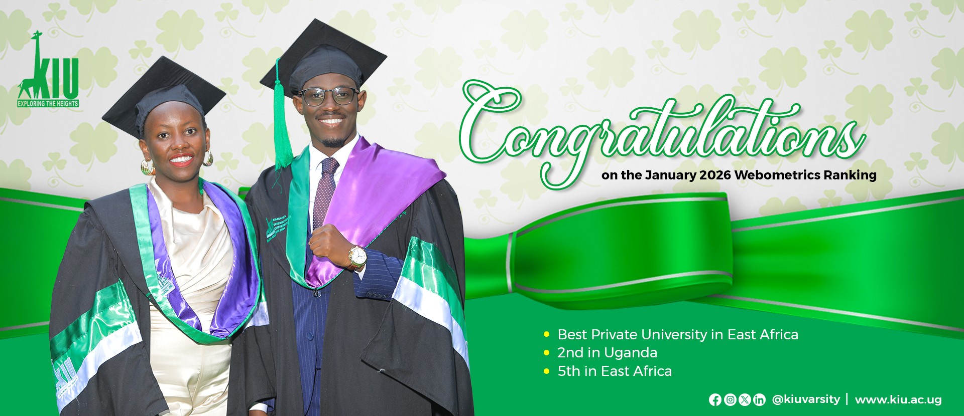 KIU Retains Top Private University Spot in January 2026 Webometric Global Rankings